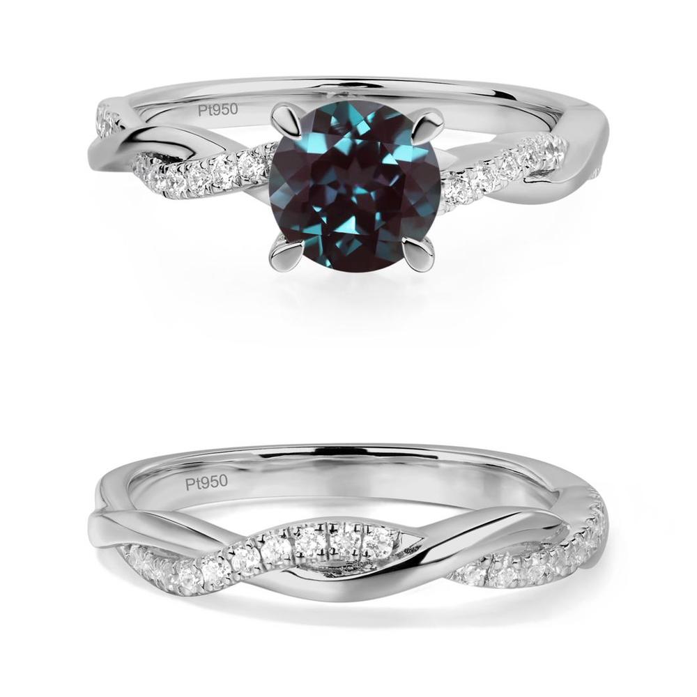 Alexandrite Twisted Engagement Ring - LUO Jewelry #metal_xxxxx