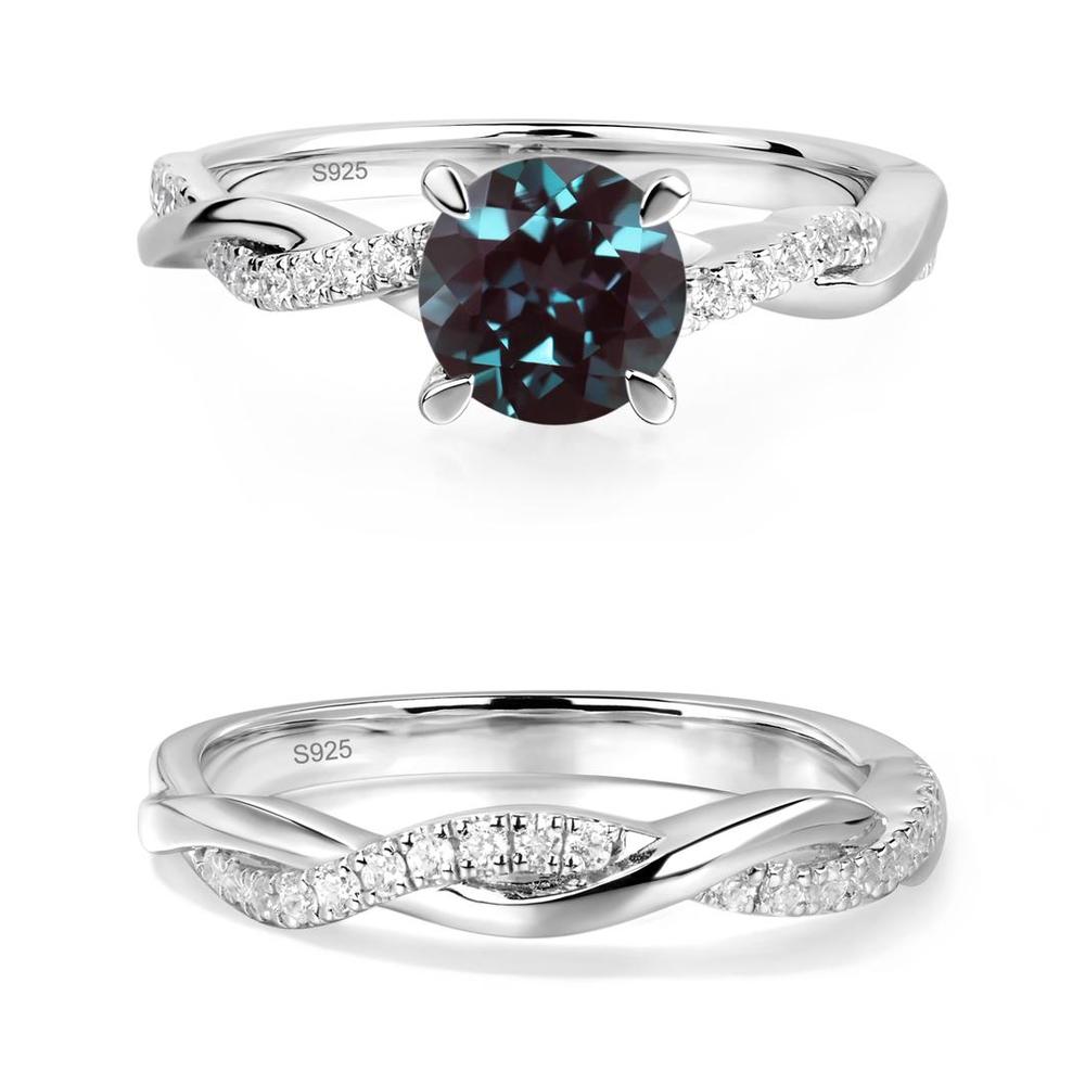 Alexandrite Twisted Engagement Ring - LUO Jewelry #metal_xxxxx
