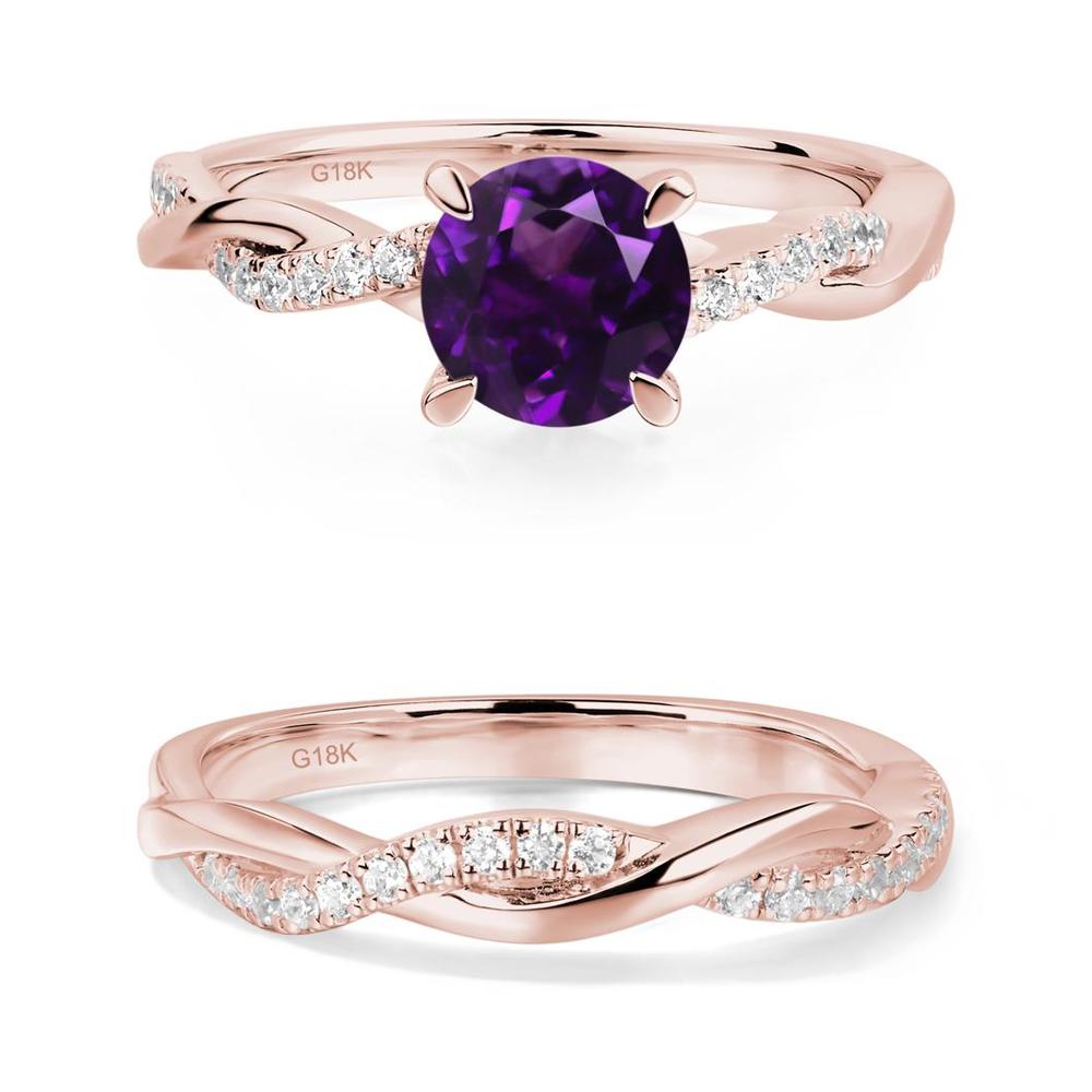 Amethyst Twist Engagement Ring - LUO Jewelry #metal_xxxxx