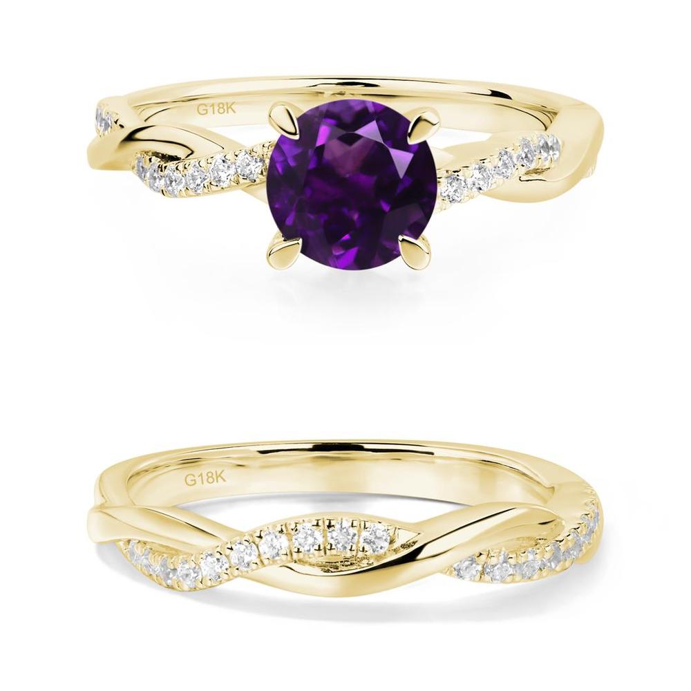Amethyst Twist Engagement Ring - LUO Jewelry #metal_xxxxx