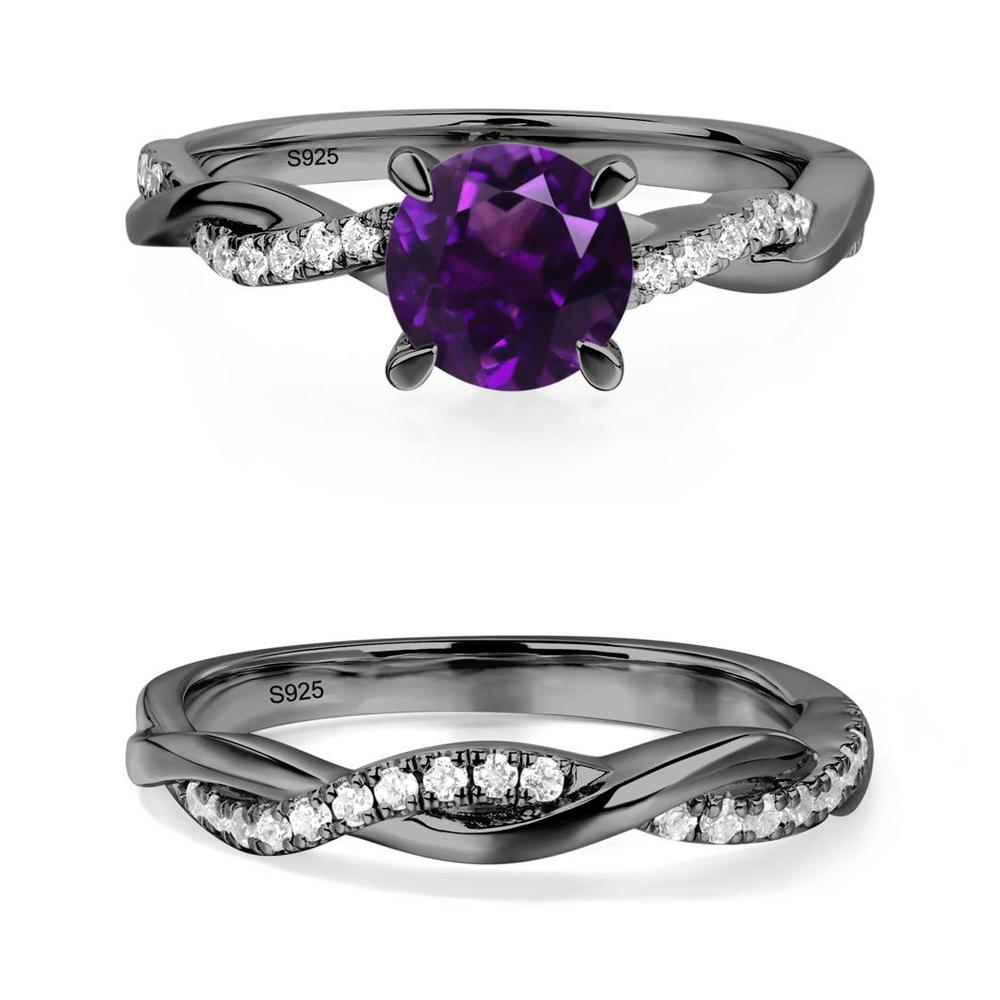 Amethyst Twist Engagement Ring - LUO Jewelry #metal_xxxxx