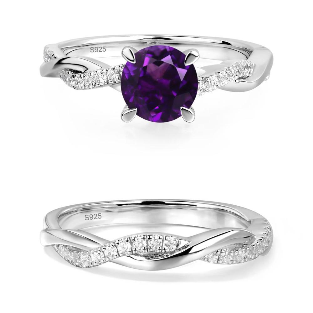 Amethyst Twist Engagement Ring - LUO Jewelry #metal_xxxxx