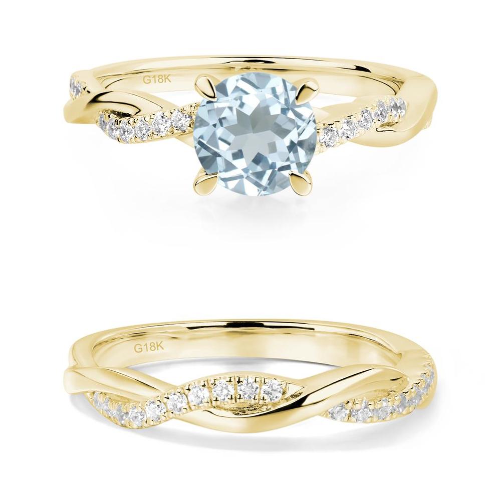 Aquamarine Twist Ring - LUO Jewelry #metal_xxxxx