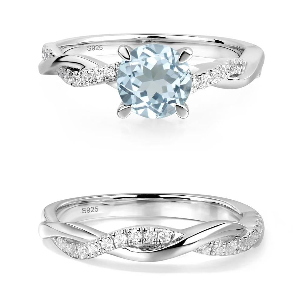 Aquamarine Twist Ring - LUO Jewelry #metal_xxxxx