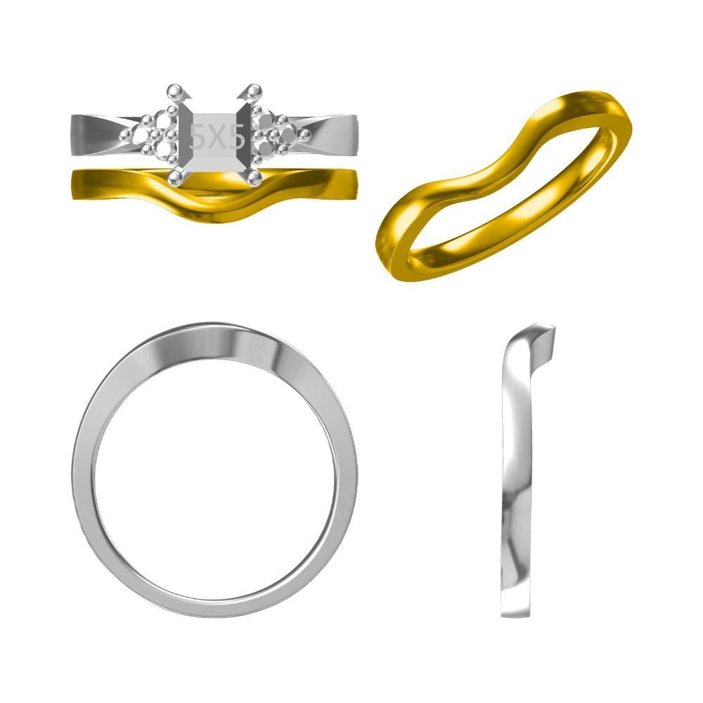 Square Cut Citrine Petite Ring - LUO Jewelry