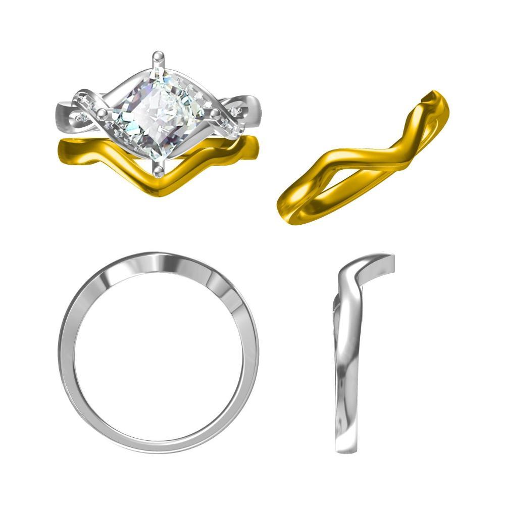 Sapphire Twisted Promise Ring - LUO Jewelry