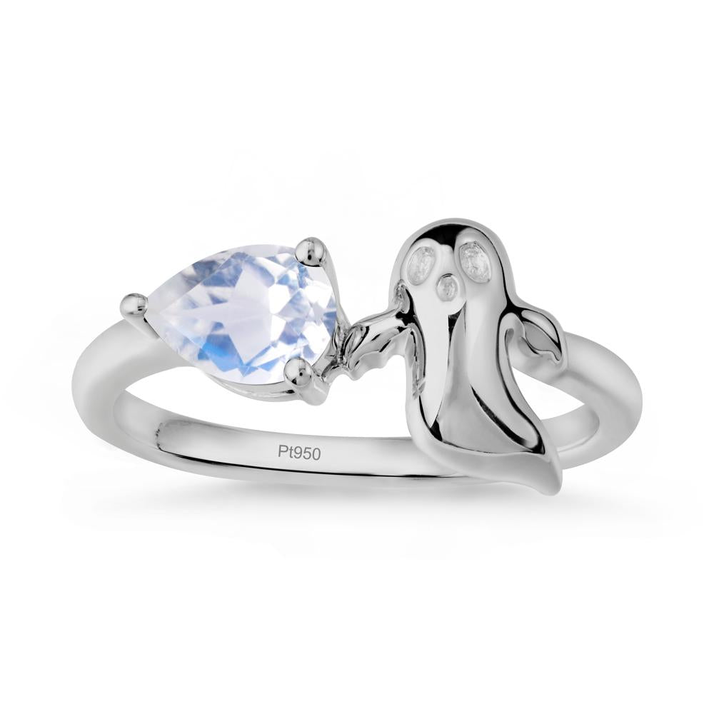 Gothic Ghost Moonstone Ring - LUO Jewelry #metal_platinum