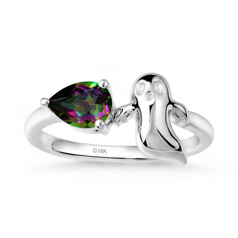 Halloween Ghost Mystic Topaz Ring - LUO Jewelry #metal_18k white gold