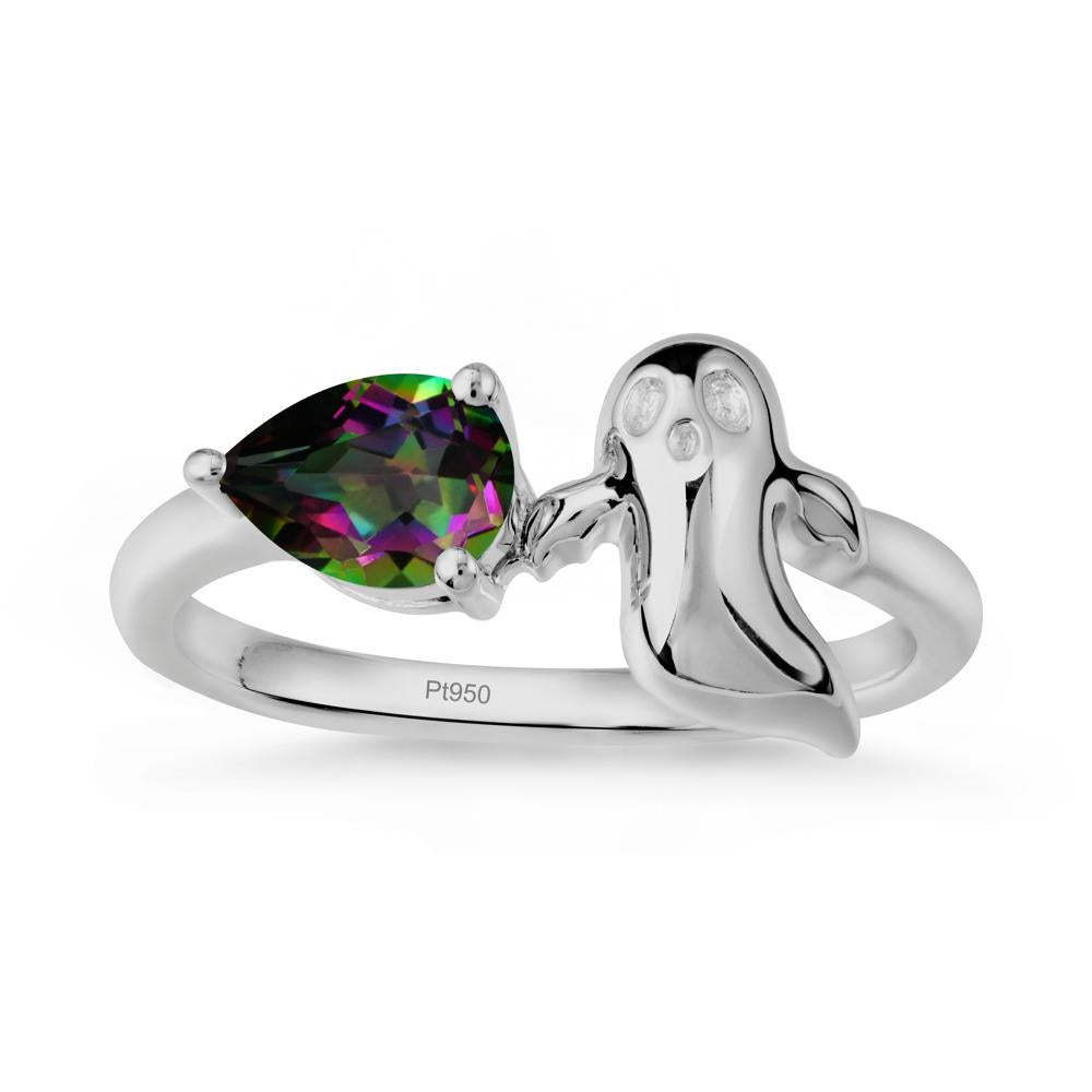 Halloween Ghost Mystic Topaz Ring - LUO Jewelry #metal_platinum