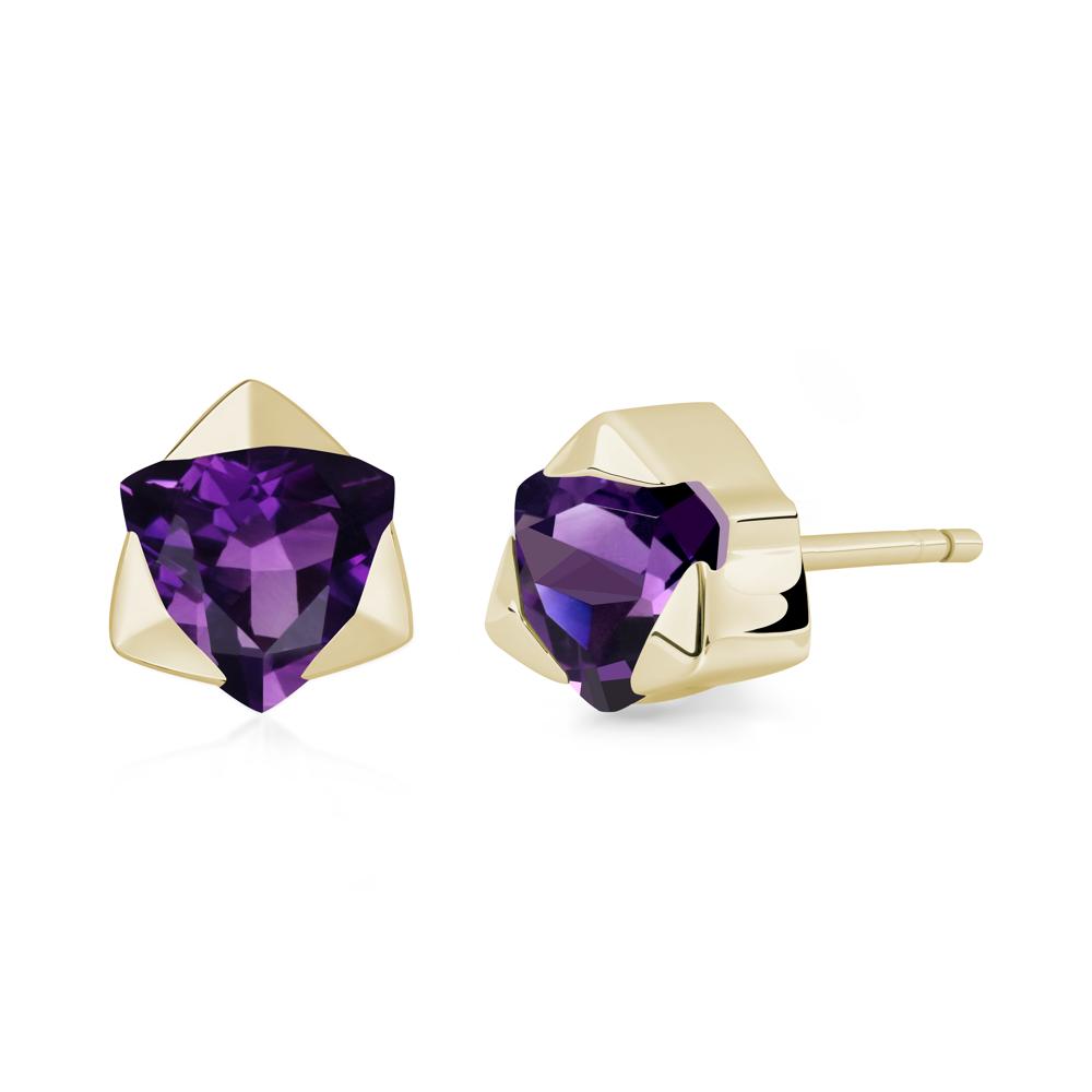 Amethyst Magen David Earrings - LUO Jewelry #metal_14k yellow gold