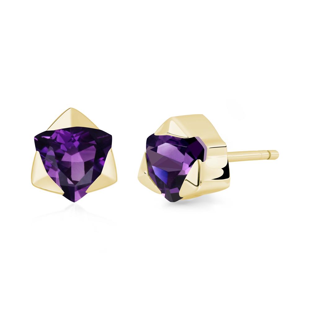 Amethyst Magen David Earrings - LUO Jewelry #metal_18k yellow gold
