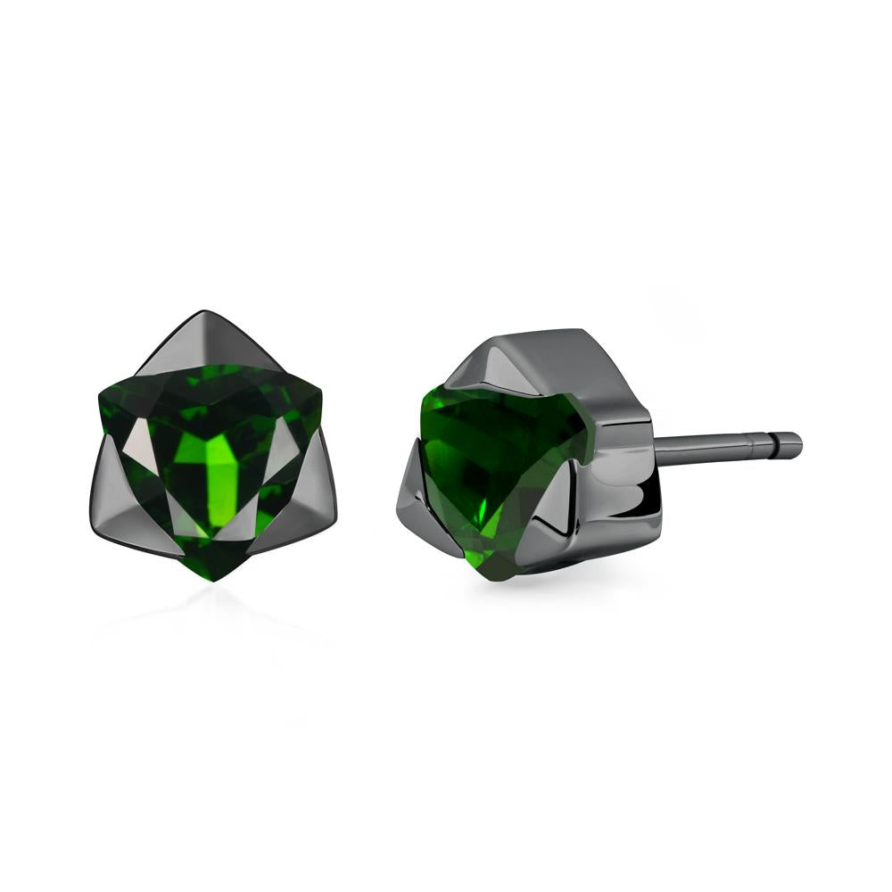 Diopside Star of David Earrings - LUO Jewelry #metal_black finish sterling silver