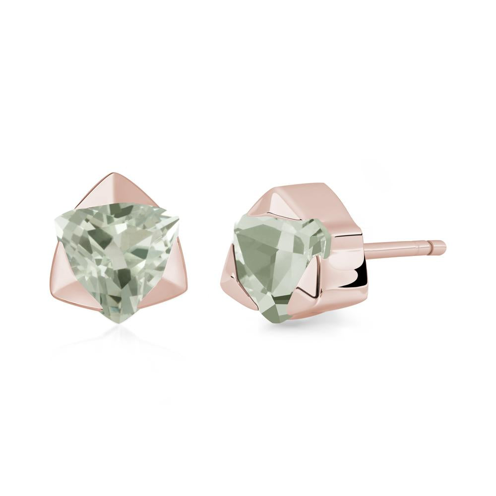Green Amethyst Magen David Earrings - LUO Jewelry #metal_14k rose gold