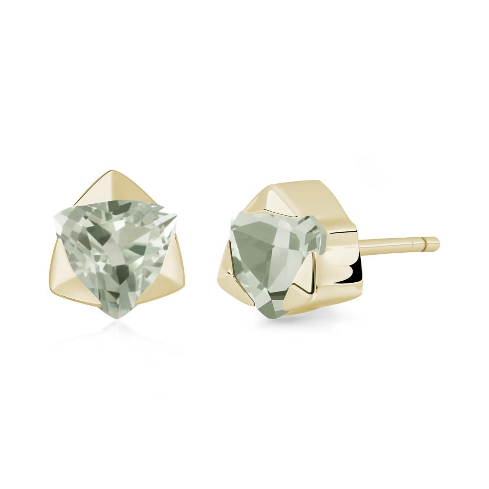 Green Amethyst Magen David Earrings - LUO Jewelry #metal_14k yellow gold