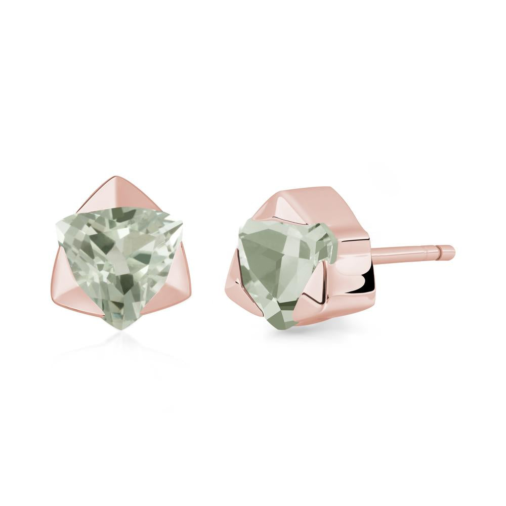 Green Amethyst Magen David Earrings - LUO Jewelry #metal_18k rose gold
