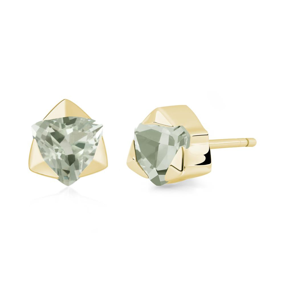 Green Amethyst Magen David Earrings - LUO Jewelry #metal_18k yellow gold