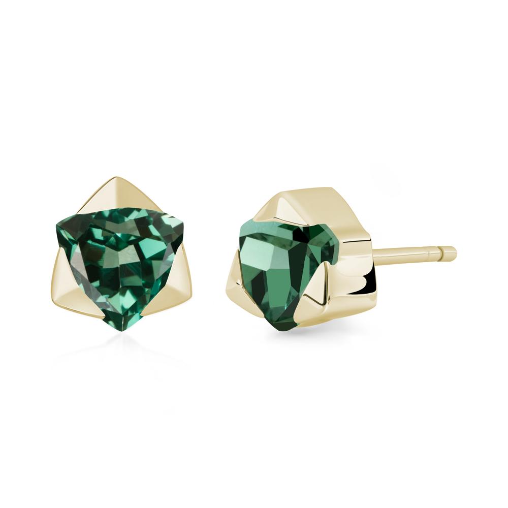 Green Sapphire Star of David Earrings - LUO Jewelry #metal_14k yellow gold