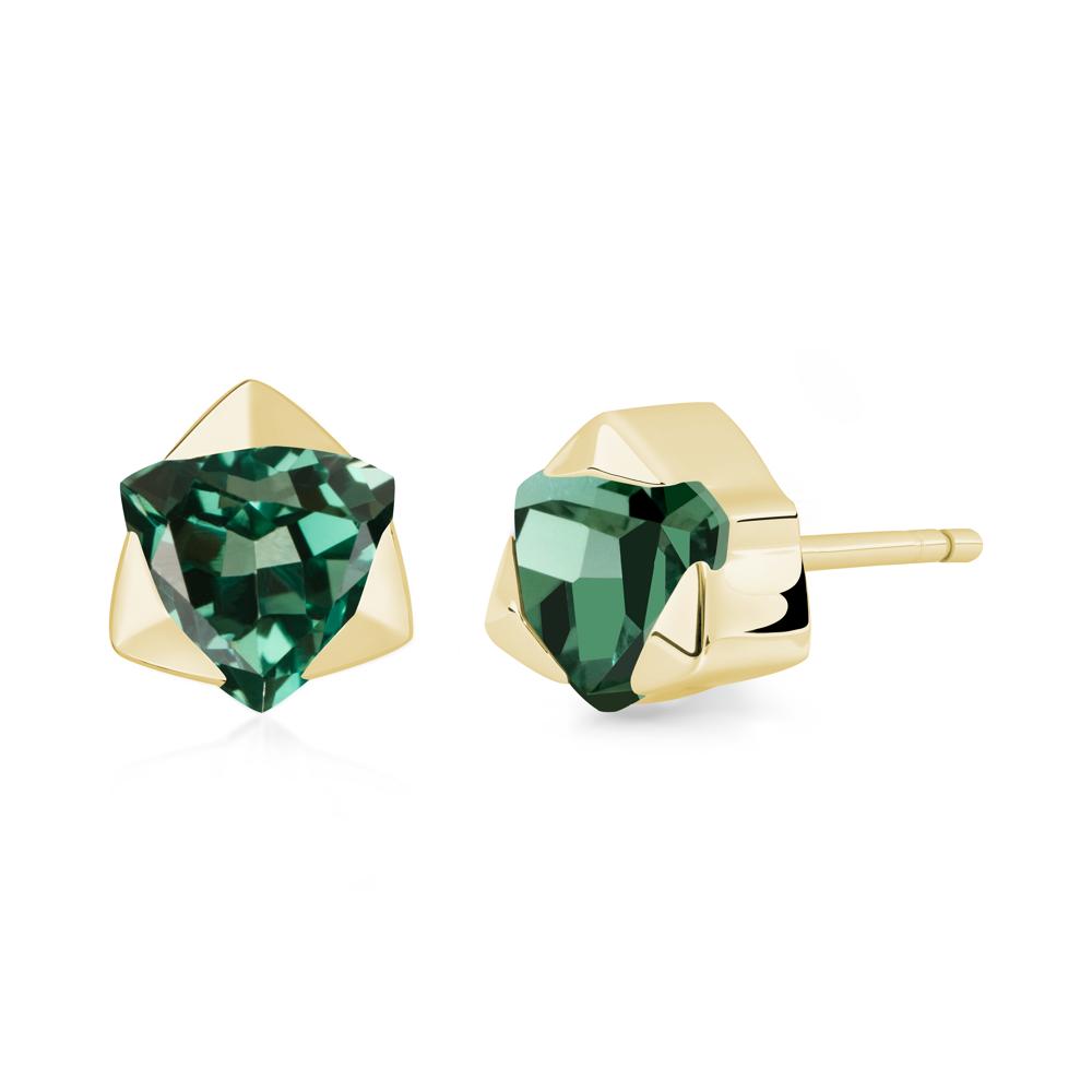 Green Sapphire Star of David Earrings - LUO Jewelry #metal_18k yellow gold