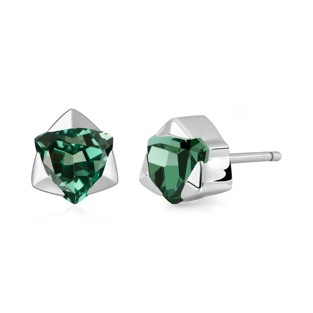 Green Sapphire Star of David Earrings - LUO Jewelry #metal_sterling silver