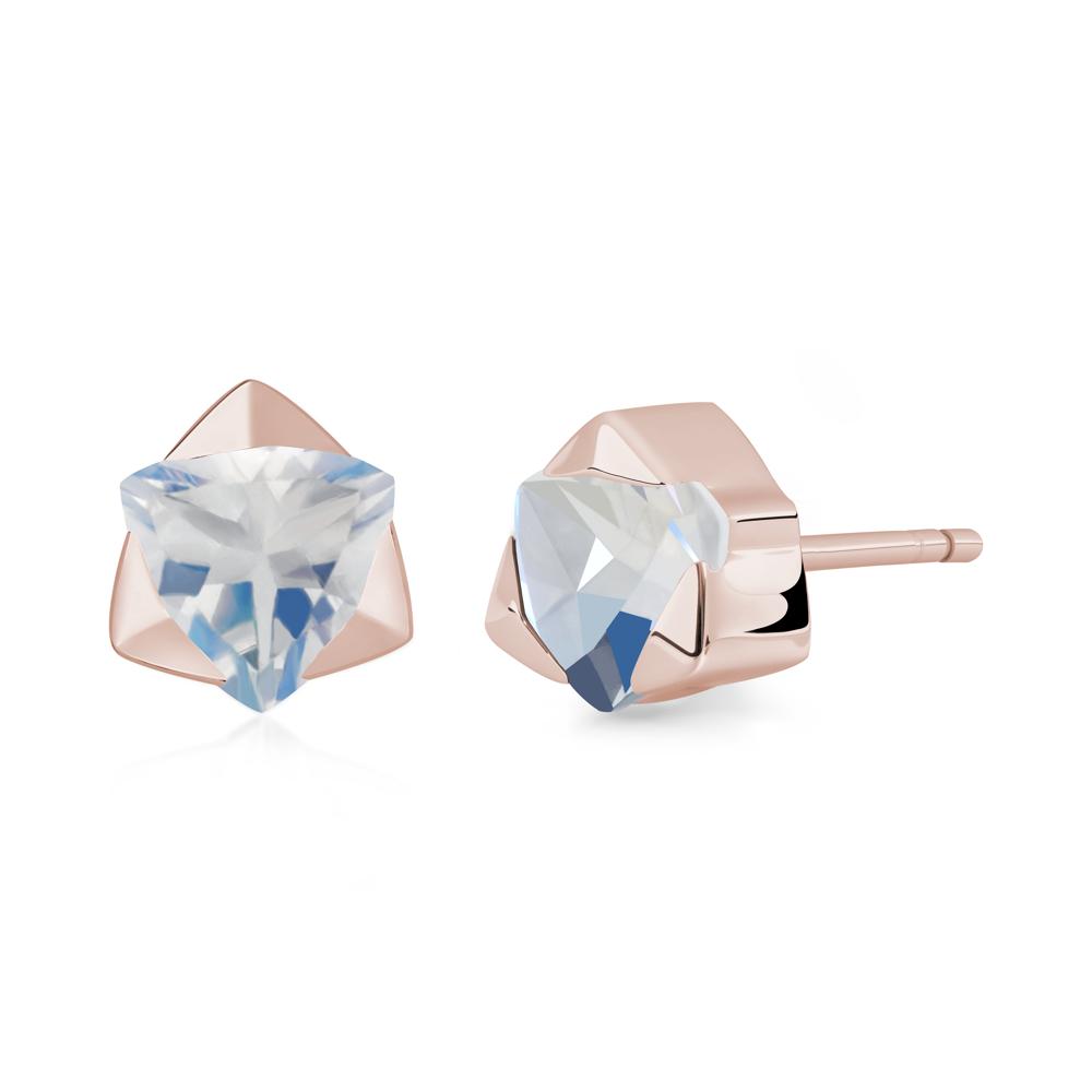 Moonstone Magen David Earrings - LUO Jewelry #metal_14k rose gold