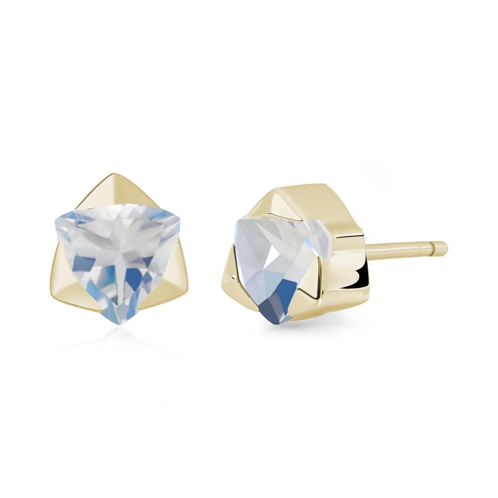 Moonstone Magen David Earrings - LUO Jewelry #metal_14k yellow gold