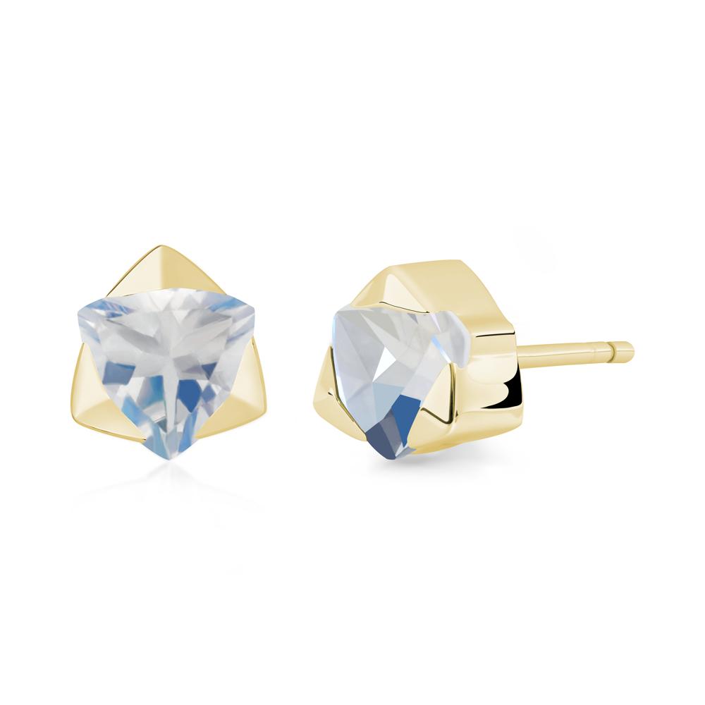 Moonstone Magen David Earrings - LUO Jewelry #metal_18k yellow gold