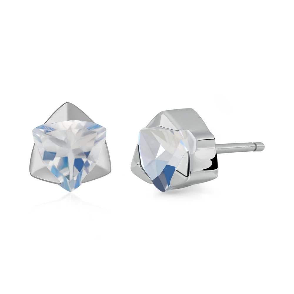 Moonstone Magen David Earrings - LUO Jewelry #metal_platinum