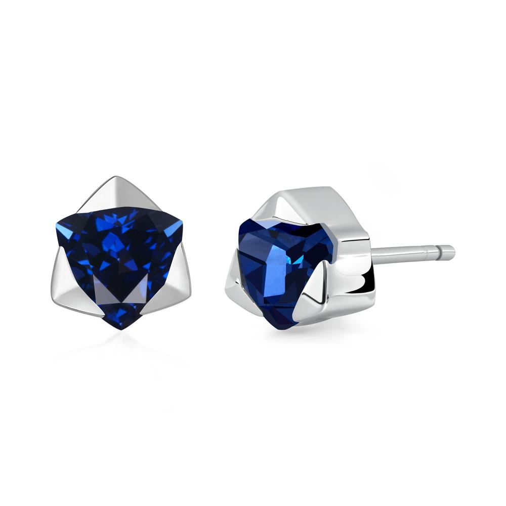 Sapphire Star of David Earrings - LUO Jewelry #metal_14k white gold
