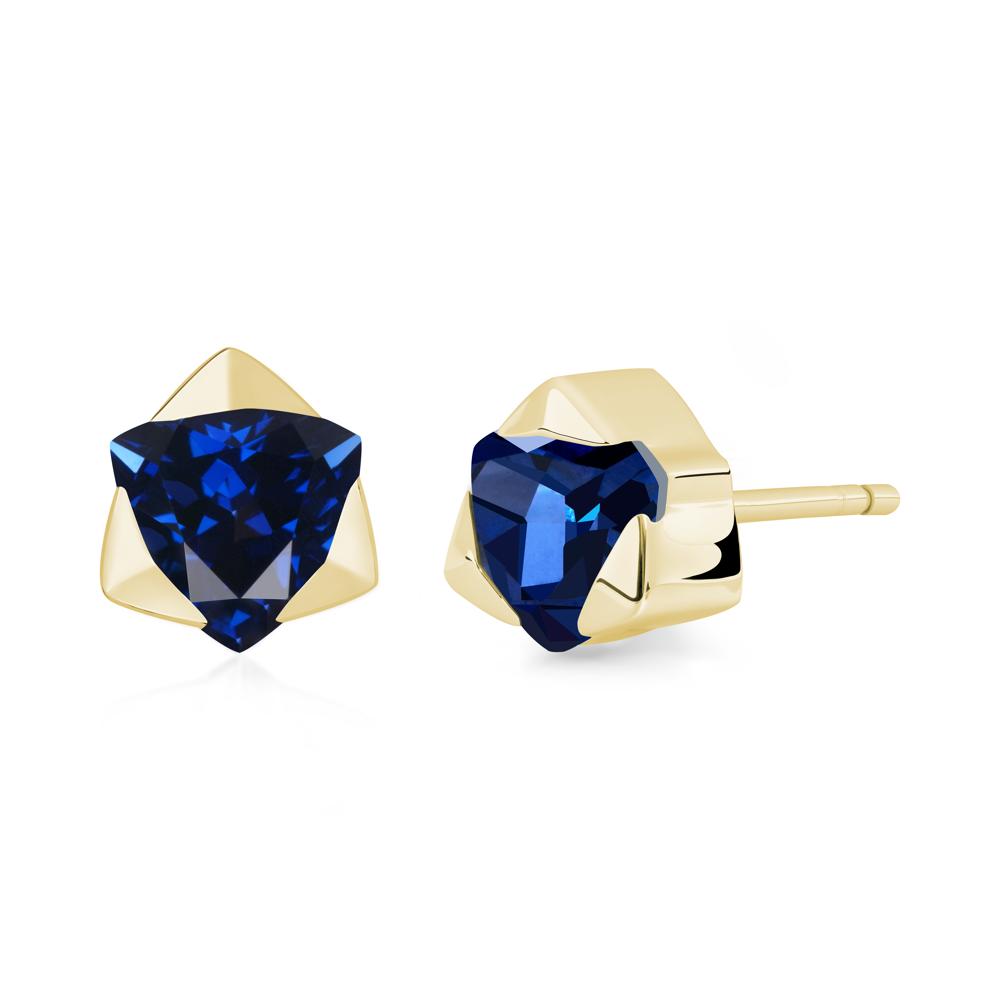 Sapphire Star of David Earrings - LUO Jewelry #metal_18k yellow gold