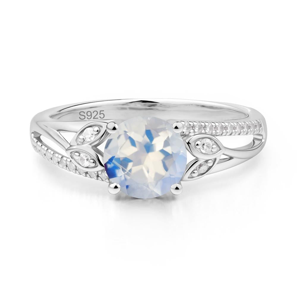 Leaf Inspired Moonstone Engagement Ring - LUO Jewelry #metal_sterling silver