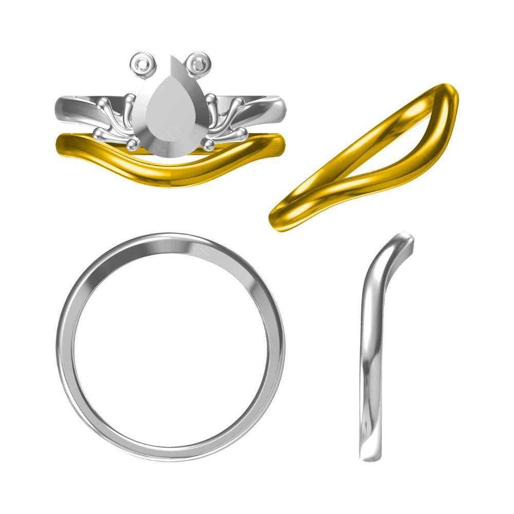 White Topaz Frog Promise Ring - LUO Jewelry
