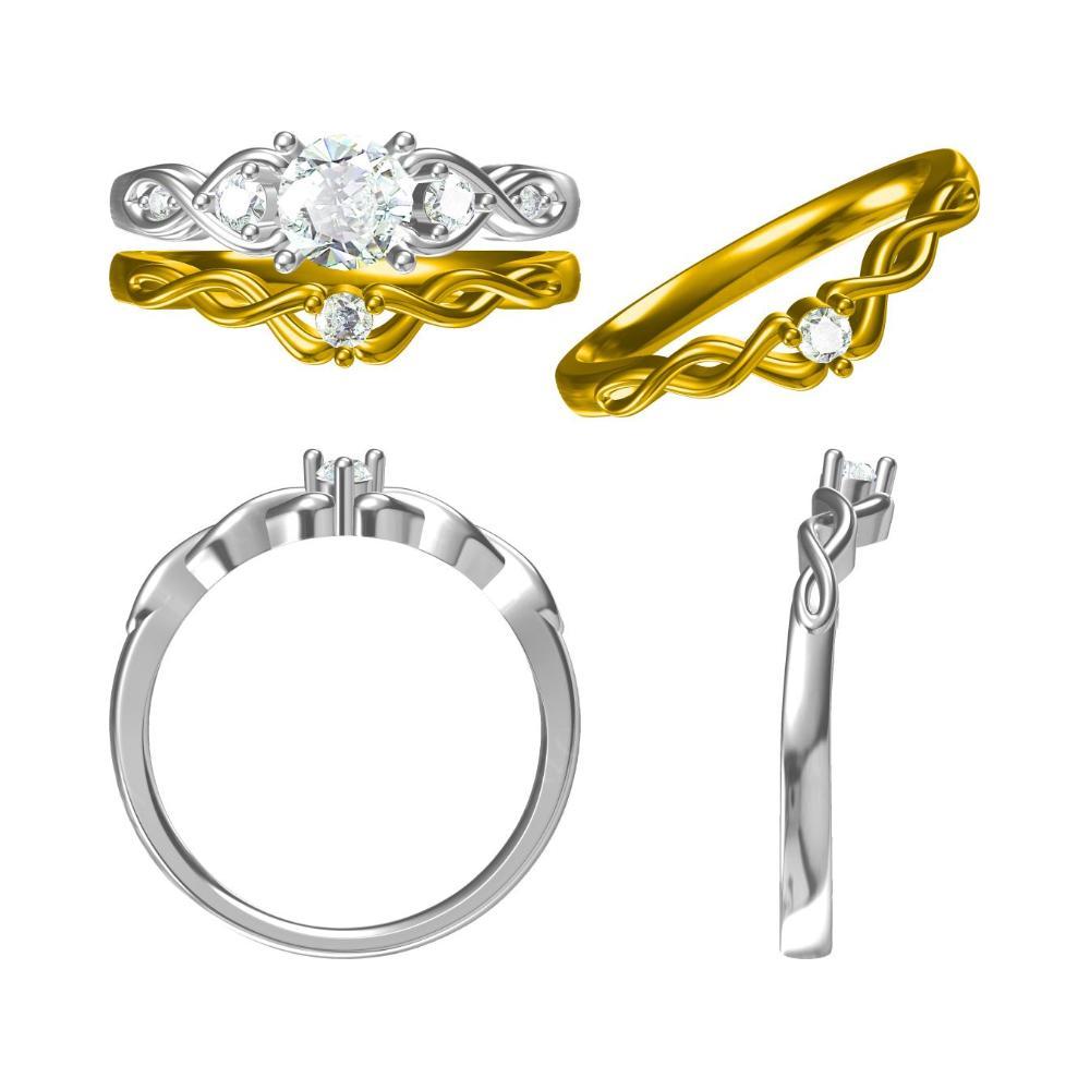 Emerald Twisted Ring - LUO Jewelry