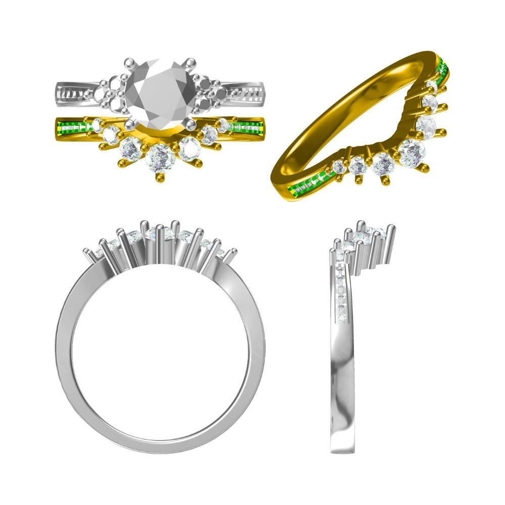 Round Cut Lemon Quartz Engagement Ring - LUO Jewelry