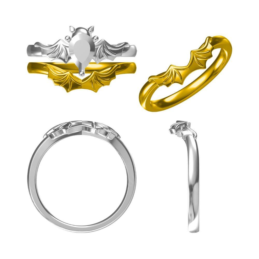 Lemon Quartz Bat Ring - LUO Jewelry