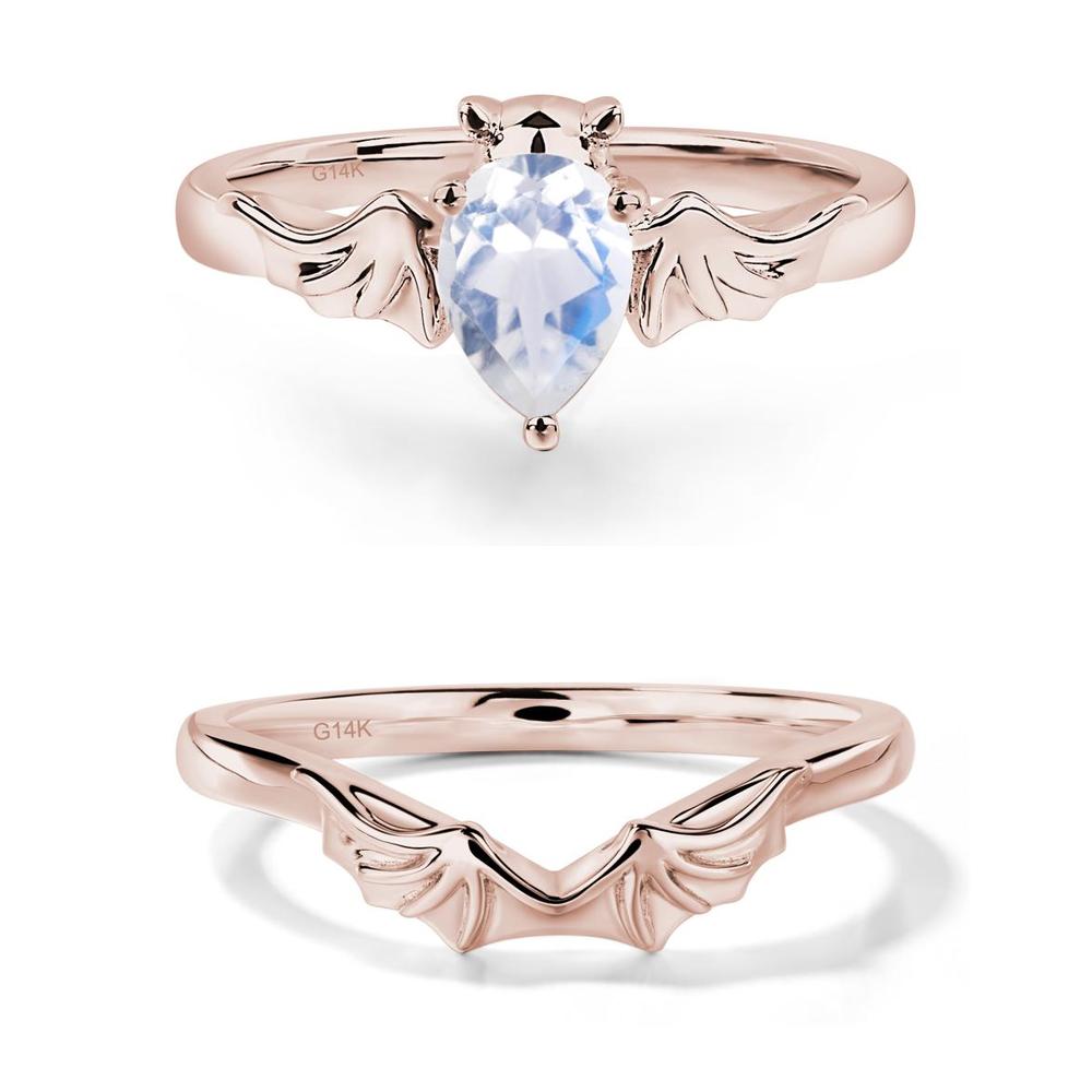 Moonstone Bat Engagement Ring - LUO Jewelry #metal_xxxxx