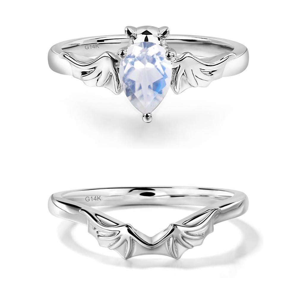 Moonstone Bat Engagement Ring - LUO Jewelry #metal_xxxxx