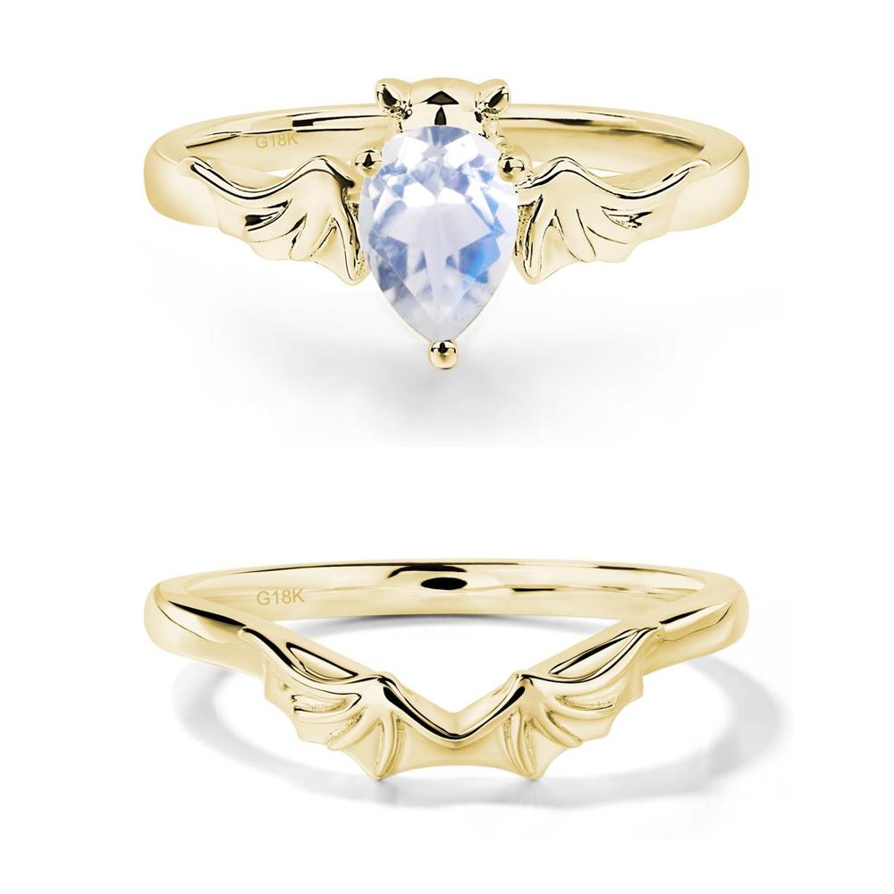 Moonstone Bat Engagement Ring - LUO Jewelry #metal_xxxxx