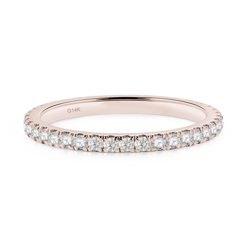 Moissanite Pave Eternity Ring - LUO Jewelry #metal_14k rose gold