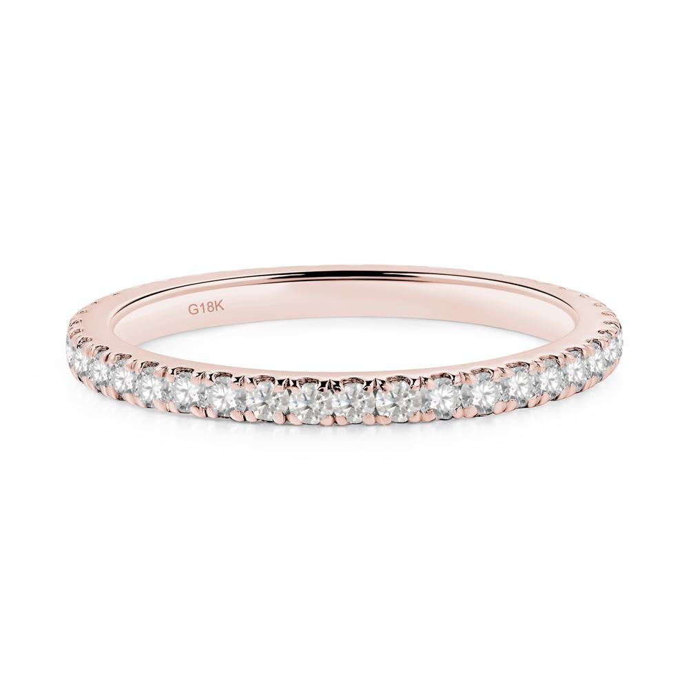 Moissanite Pave Eternity Ring - LUO Jewelry #metal_18k rose gold