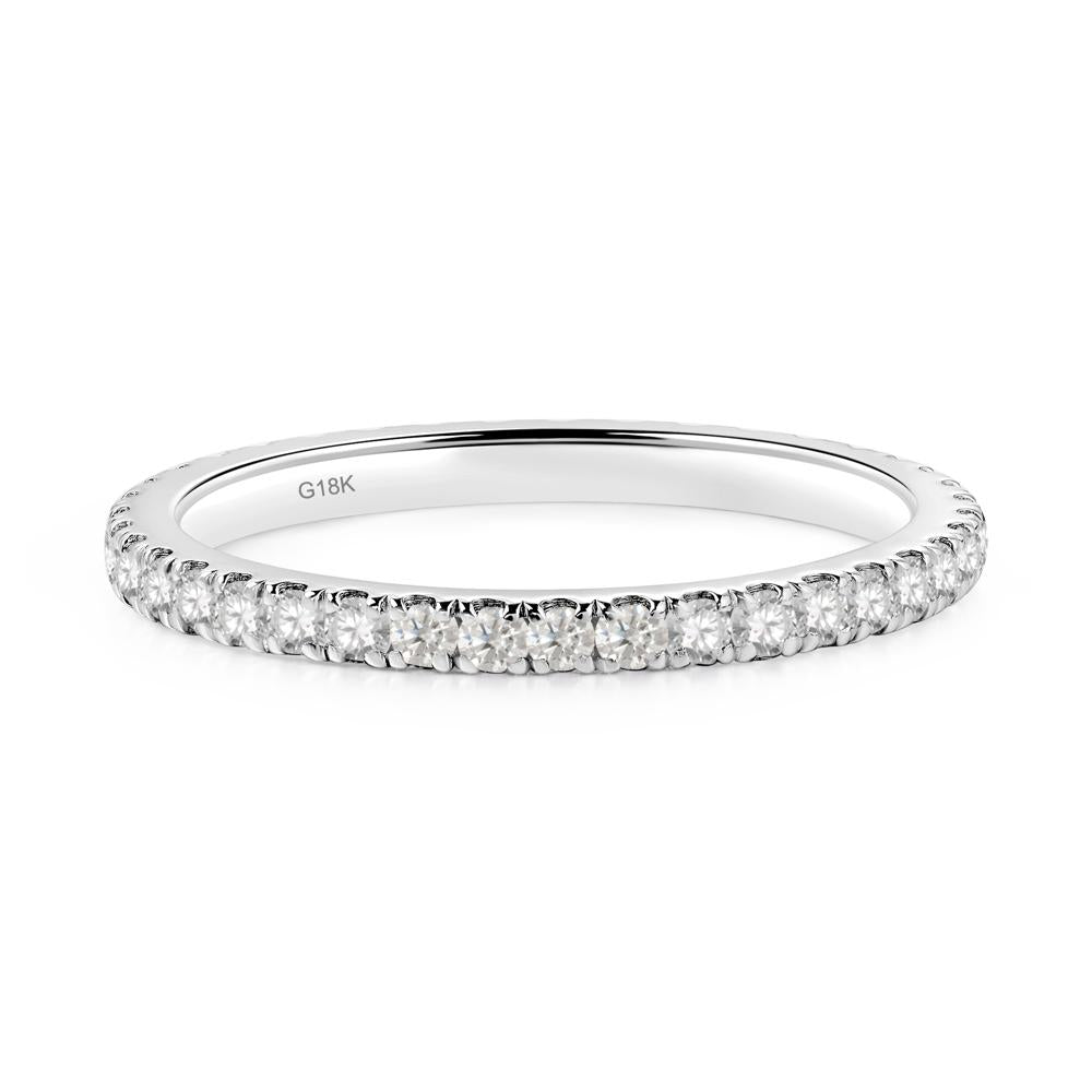 Moissanite Pave Eternity Ring - LUO Jewelry #metal_18k white gold