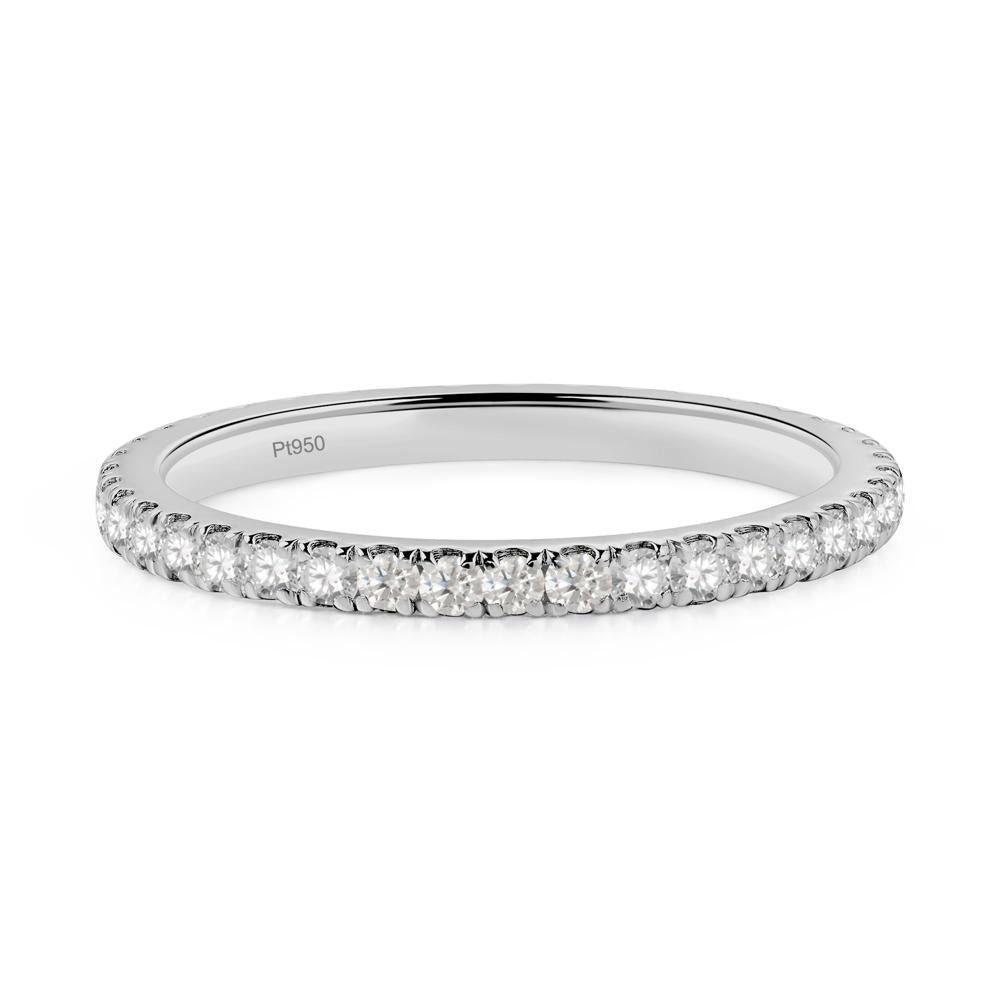 Moissanite Pave Eternity Ring - LUO Jewelry #metal_platinum