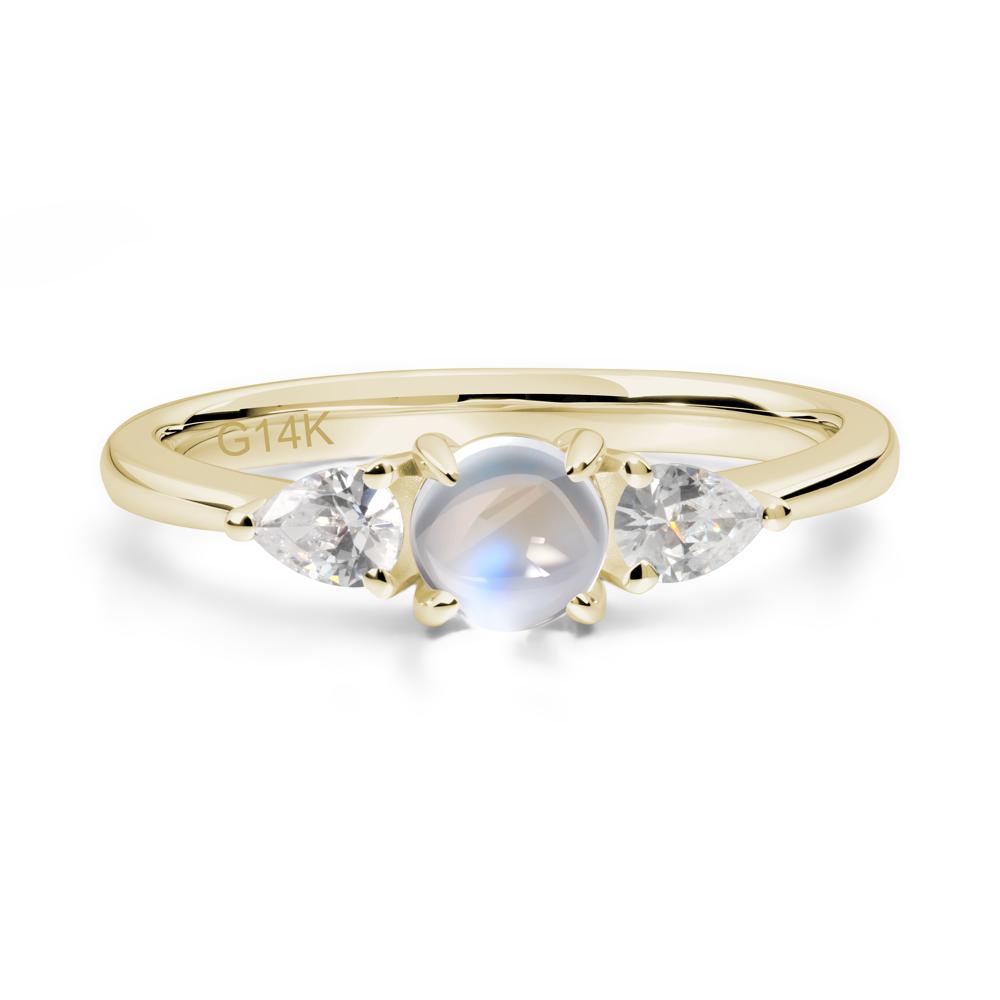 Cabochon Moonstone Engagement Ring - LUO Jewelry #metal_14k yellow gold