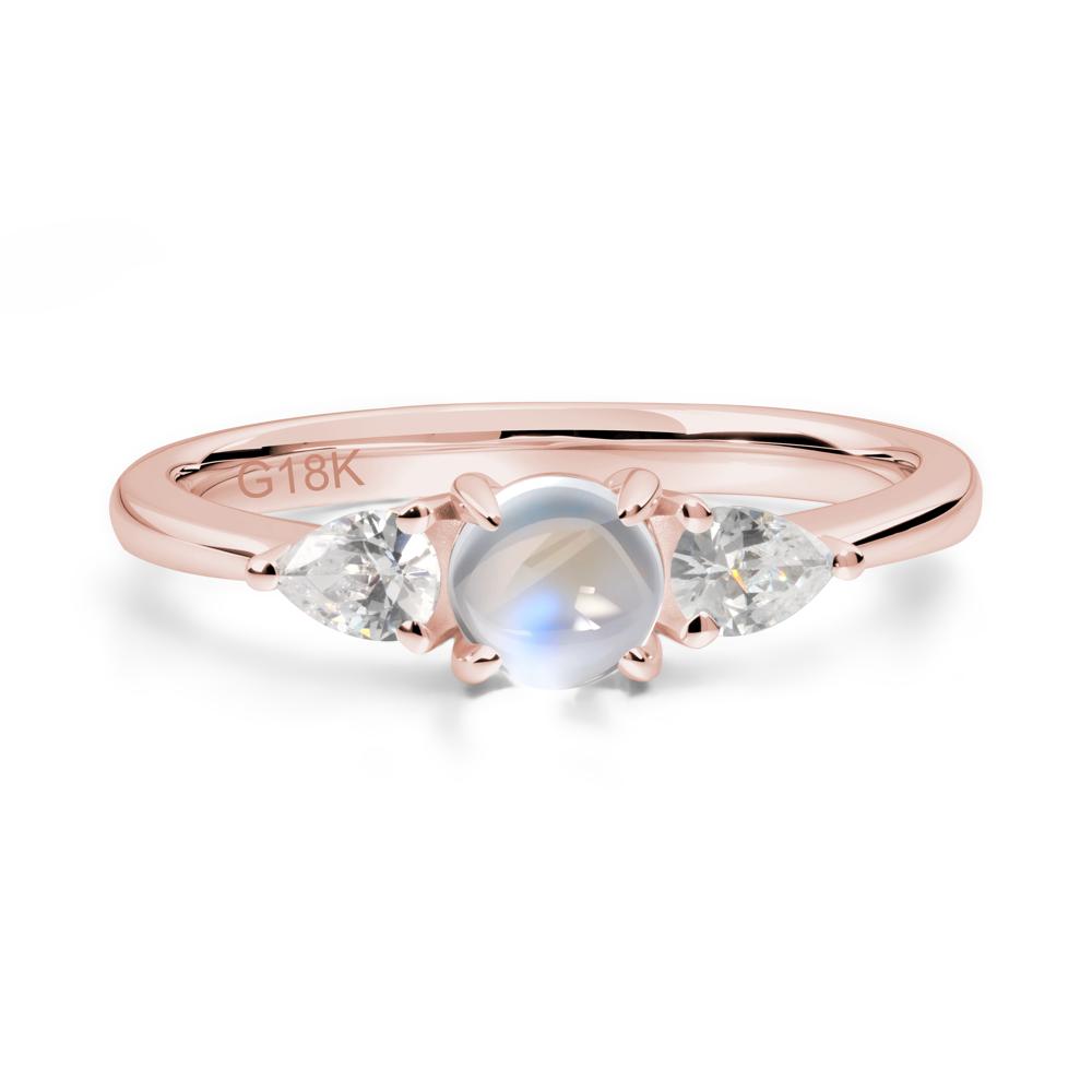 Cabochon Moonstone Engagement Ring - LUO Jewelry #metal_18k rose gold
