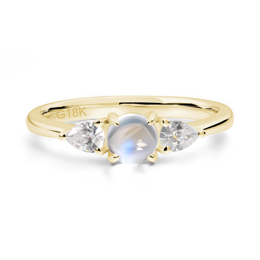 Cabochon Moonstone Engagement Ring - LUO Jewelry #metal_18k yellow gold