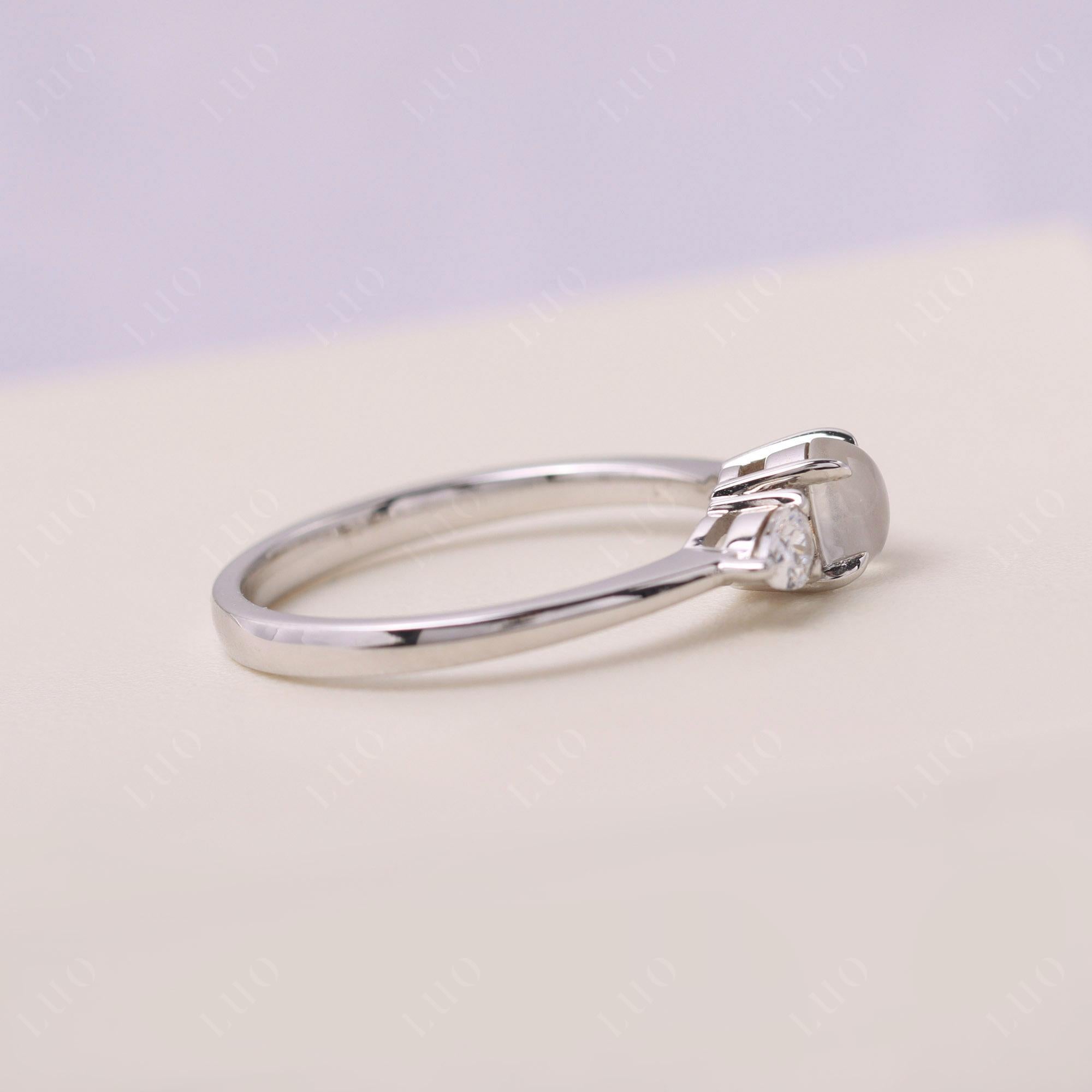Cabochon Moonstone Engagement Ring - LUO Jewelry