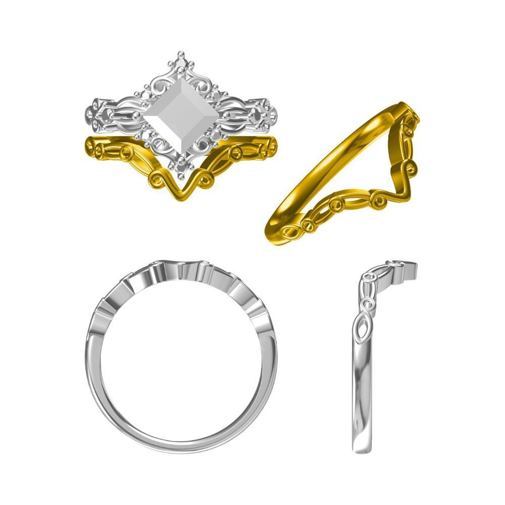 Square Cut Citrine Art Deco Ring - LUO Jewelry