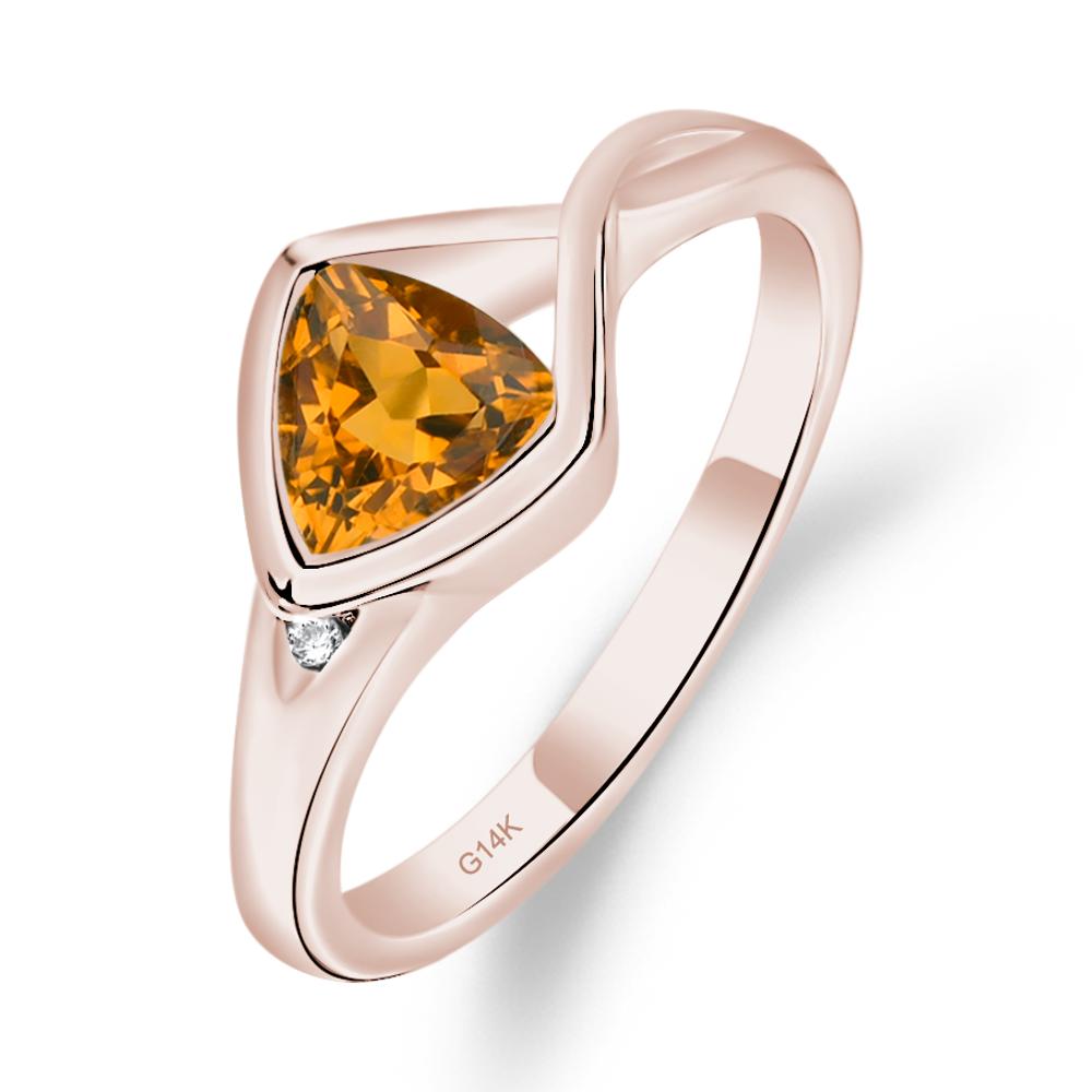 Citrine Arrowhead Ring - LUO Jewelry #metal_14k rose gold