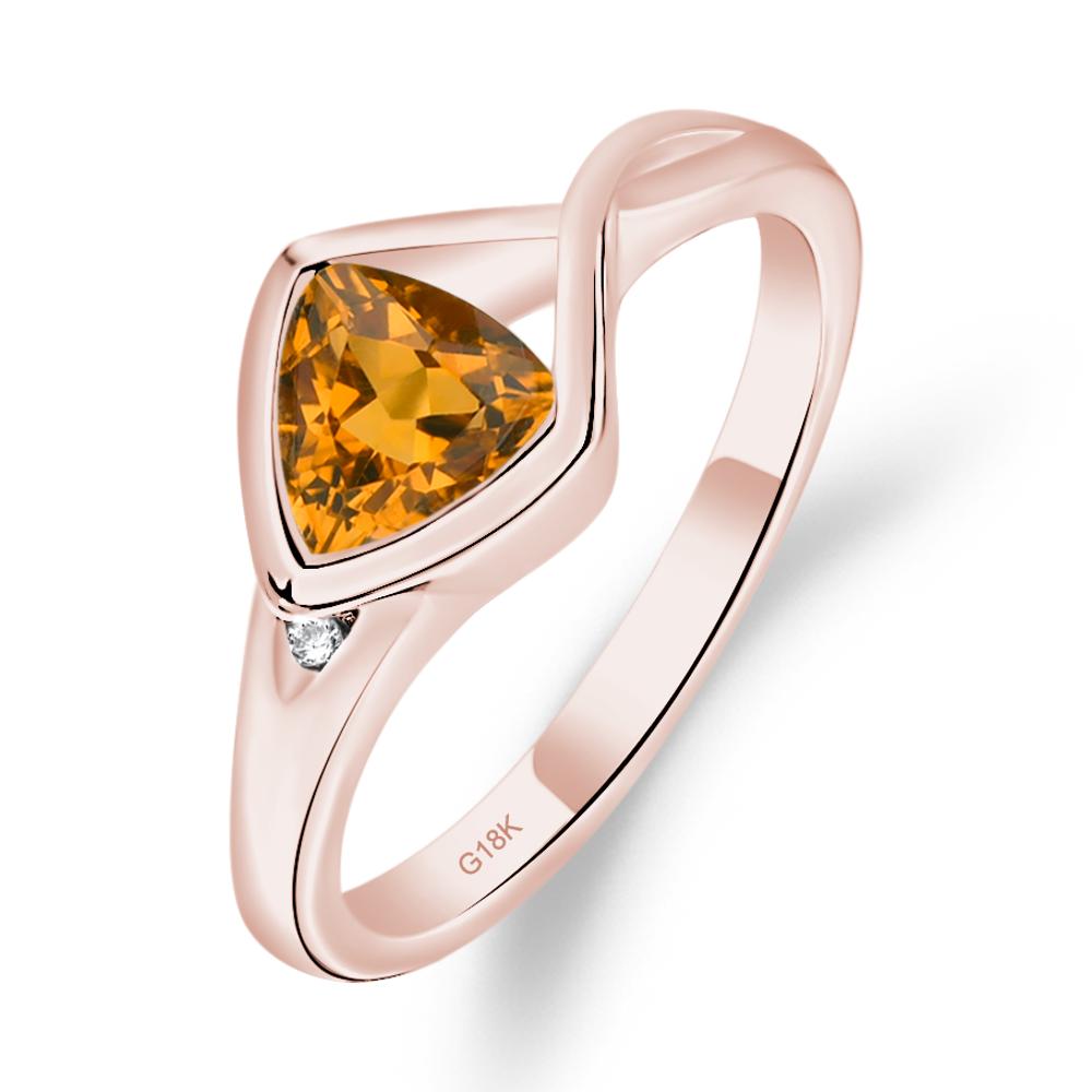 Citrine Arrowhead Ring - LUO Jewelry #metal_18k rose gold