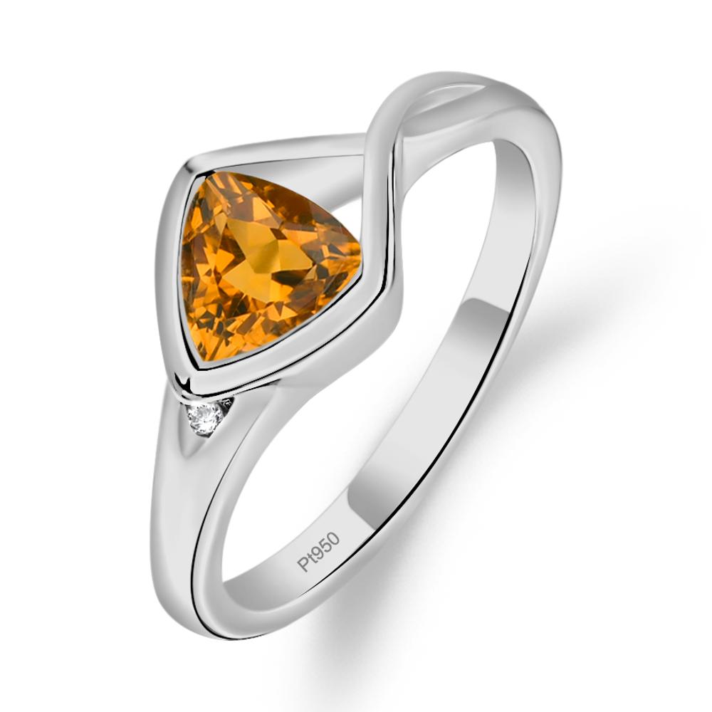 Citrine Arrowhead Ring - LUO Jewelry #metal_platinum