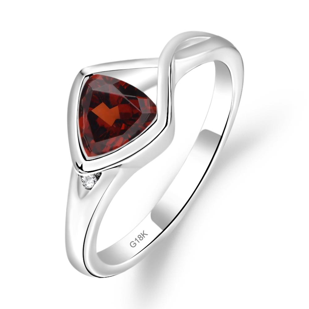 Garnet Arrowhead Ring - LUO Jewelry #metal_18k white gold